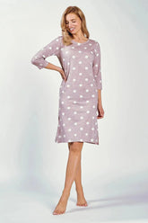 Taro round neckline and loose Nightgown  Adomoo